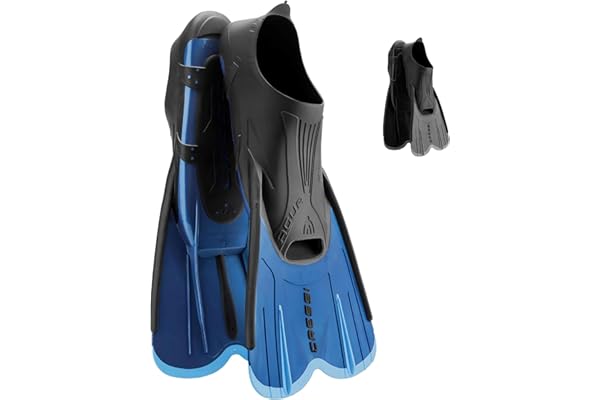 Cressi Agua Short Fins - Palmes Courtes Légères et Réactives pour la Natation et Snorkeling, Unisexe Adultes et Enfants