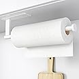 Stainless Steel Under Cabinet Paper Towel Holder - Self-Adhesive or Drill Mounted, Wall-Mounted Roll Holder for Kitchen Organization and Storage