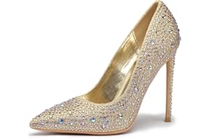 DELONIX REGIA Escarpins à Talons Hauts pour Femme Stilettos Classiques à Talons Hauts Bout Pointu Stiletto 12 CM Talon High Heels Cérémonie de Mariage en Soirée Fête Bal Talon Aiguille