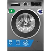 Bosch, Washing Machine Series 4, 9 kg, Silent, Iron Assist, Steel | Reduce las arrugas con vapor y disfruta de un lavado sile