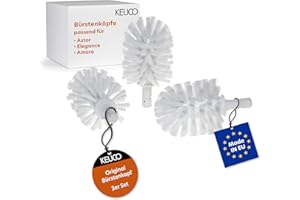 ‎KEUCO Original KEUCO Ersatzbürstenkopf weiß, 3 Stück, für Astor, Elegance, Amaro WC-Bürstengarnitur, Ø 6,7 cm, Ersatz-Klobürstenkopf