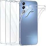 FLLAO Cover Compatibile con Samsung Galaxy A15 5G /4G con 3 Pellicola Vetro Temperato, Custodia Trasparente Ultra Sottile Sil
