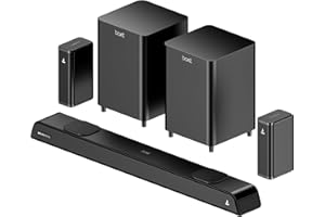Boat Aavante 5.2.4 Prime 6250DA, Dolby Atmos, 625W, 5.2.4CH(Dual Subwoofers & Wireless Satellites), QR for Installation, Bluetooth Sound bar, Home The