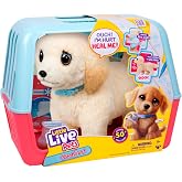 Little Live Pets Ouchies Cooper The Retriever K&ouml;pek Yavrusu, 50+ Ses, Limping to Walking Puppy Veteriner Taşıyıcılı, İnterakt