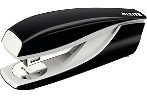 Leitz Agrafeuse de Bureau, Capacité 30 Feuilles, Noir, Boîtier Métallique Ergonomique, Agrafes Incluses, Gamme NeXXt, 55026095