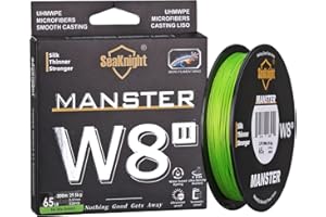 SeaKnight W8 II 8 Brins Tresse de Pêche à la Carpe tressée à 150M/300M/500M de Long coulée multifilaments d'eau salée Fil de Peche en mer 15-100LB