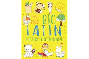 My First Big Latin Picture Dictionary: Two in One: Dictionary and Coloring Book - Color and Learn the Words - Latin Bilingual Book for Kids