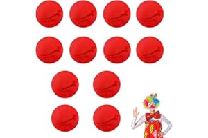 SSHUIKKAI 12 Stück Clownsnasen Rot, Clown Nase Rot, Clown Nase Erwachsene, Rote Nasen, Red Nose, Kostüm Clown Nase, für Kinderschminke Partys Karneval Fasching Zirkus Halloween Cosplay