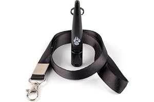 The Dog Lady (TDL) Hundepfeife mit Umhängeband – Weitreichendes Trainingswerkzeug für Rückruf & Gehorsam – Einstellbare Frequenz, lauter Klang für alle Hunderassen (Schwarz)