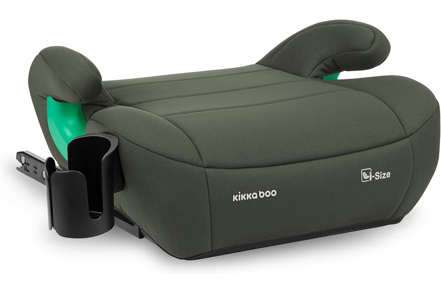 KikkaBoo Alzador Coche Niño ISOFIX i-POP, i-Size, 125-150 cm, Silla Coche Grupo 3, Elevador Coche, de 7 a 12 años (22-36 kg),