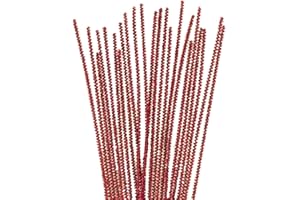 INNSPIRO Limpiapipas chenilla metálicas rojo 3mm.x30cm. 40u., ideal para manualidades con niños, decoraciones y actividades creativas