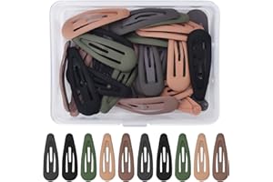 TOLENRE BB Barrettes à Cheveux en Métal - 30Pcs Mini Clips Colorés pour Fille, Bébé, Enfant - 3cm Snap Pinces (Sombre)