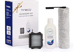 Tineco Floor One S5 Combo & S5 Combo Power KIT Ensemble d'accessoires pour Aspirateur Sec/Humide sans Fil (1 * Rouleau de Brosse + 1 * Filtre HEPA +1 * 280ml de Solution de Nettoyage)