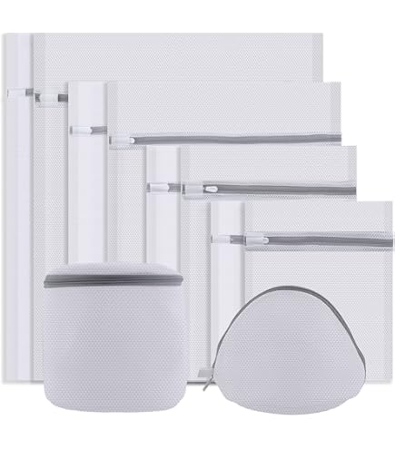 4 Sacchetti Retina Per Lavatrice - 24x30cm, 30x40cm, 40x50cm, 60x60cm - Nero, Per Capi Delicati E Reggiseni - Foto 5