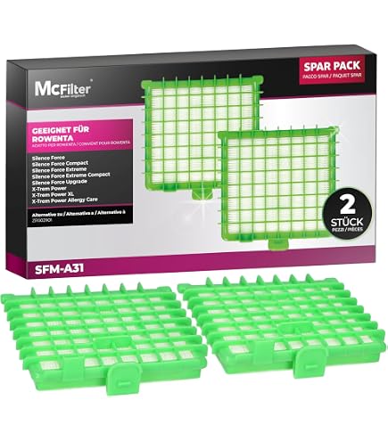 2 Filtres HEPA Pour Aspirateur Rowenta Silence Force ZR002901 RO5762 RO5921
