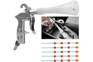 LQGTQO Pistolet sprężarki powietrza, pistolet sprężarki powietrza z 5 częściami węża, pistolet do czyszczenia na sucho, pistolet wysokociśnieniowy kompresji powietrza bez pojemnika