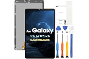 ARSSLY LCD Schermo per Samsung Galaxy Tab A9, Display per Galaxy Tab A9 SM-X110, LCD Display Touch Screen Assembly con Riparazione Kit (8.7", Nero Senza Cornice, Non per SM-X115)
