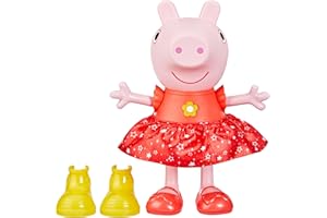 Peppa Pig Habro, Bambola Musicale di Peppa Festa tra le Pozzanghere Fangose, Action Figure del Personaggio in Plastica, Giochi per Bambini e Bambine da 3 Anni