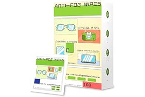 Anti Buee Lingettes Lunettes, Regerly 100 Pièce Lingettes De Nettoyage Anti-Buée pour Lunettes Chaque Chiffon Est Emballé Individuellement Idéal pour Les Déplacements Ou Les Voyages