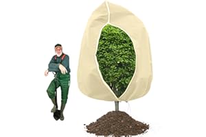 TOFFCAEA 280x300cm Voile Hivernage Plante Exterieur 80g/m², Housse Hivernage Plante, avec Fermeture éclair et Cordon de Serrage, Housse d'hivernage Plante Réutilisable (280x300cm, 1 pièces)