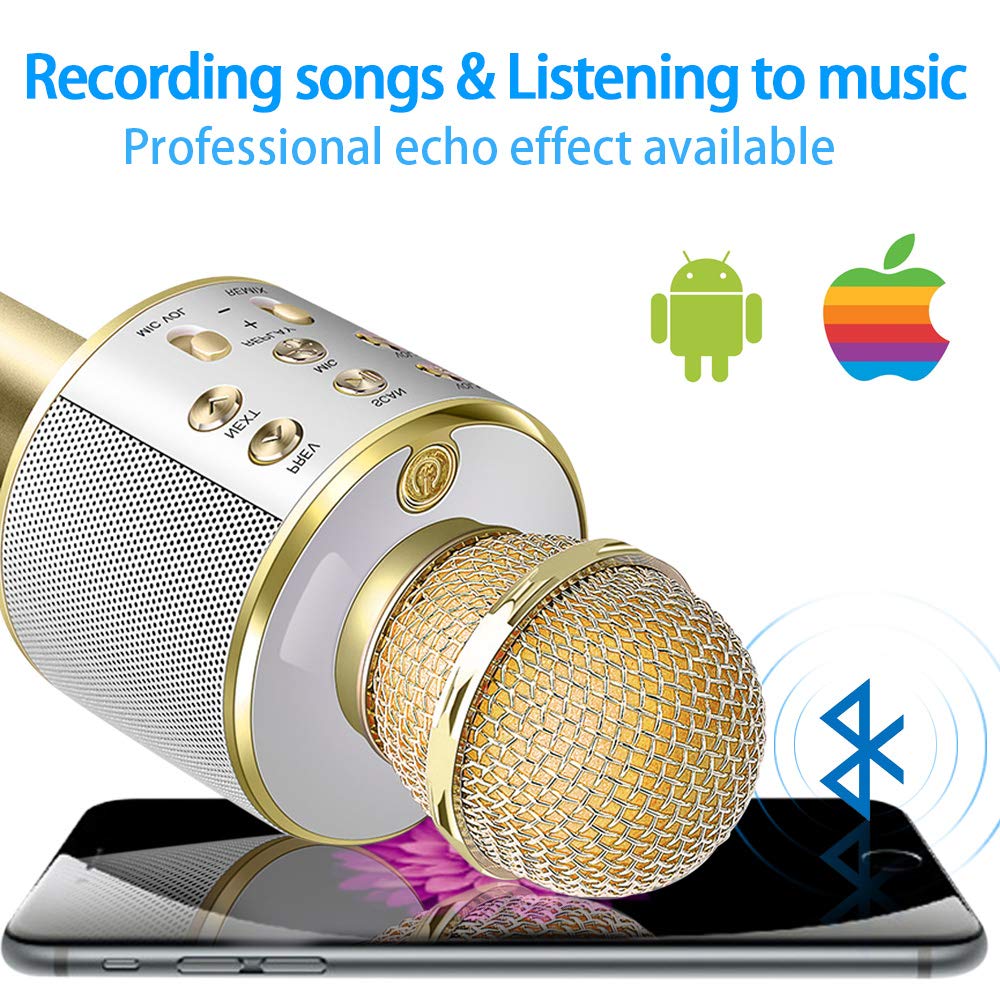 DAMIGRAM Microfono Wireless Karaoke Bluetooth Microfono con Altoparlante, 4.1 Handless Portatile KTV Karaoke Player per… - immagine 4