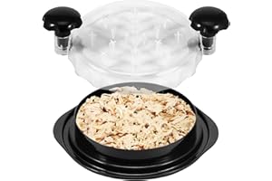 HAIJED Chicken Shredder with Clear Lid, Non-Slip Chicken Shredder Tool, Efficient Chicken Breast Shredder Bpa Free, Chicken Shredder Machine Meat Shredder Machine for Pulled Pork Chicken Sala