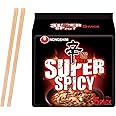 Food Library The Magic Of Nature Instant Red Super Spicy Noodles Pack of 5 & Free Chopsticks 2 Sets