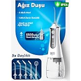 7Go 7Gmf1 Şarjlı Ağız Duşu (Water Flosser) &ndash; 300Ml Su Haznesi, 5 Başlıklı Ipx6 Su Ge&ccedil;irmez Diş Temiz