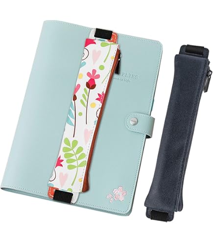 Luxiremi 10 stuks pennenlushouder, zelfklevende lederen pennenhouder, notitieboekje, zelfklevende penring, 10 kleuren, penring, elastische penhouder, geschikt voor tablet, dagboek, kalender