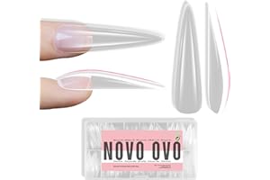 NOVO OVO Halloween Sculpted XXL Stiletto Almond Nail Tip do zakrzywionych paznokci, bardzo grube długie sztuczne paznokcie, pełne pokrycie, miękkie przedłużanie paznokci do zestawu akrylowego