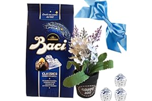 NARAMAKI Baci Perugina Idee Regalo Festa Della Donna 2024 - Baci Perugina 125 gr + Calamita Vaso Lavanda (12cm)
