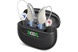 tomoneed Rechargeable Hearing Amplifier – Clear Sound with In-Ear Speaker Design, Ultra-Light 3.2g, Digital Chip, Up to 12h Use, 60h Standby, for TV, Conversations & Daily Life