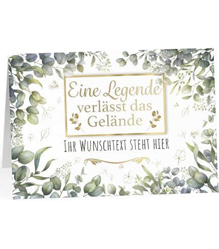 Abschiedskarte Für Kollegen A4 - Lustige Klappkarte Mit Umschlag Für Rente