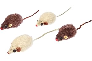Nobby Souris en Peluche avec Hochet 4 Pièces