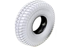 CHENG SHIN Pneumatici per sedia a rotelle 3.00 – 4 (anche 260 x 85), grigio, 4 PR forte profilo a blocco, compatibile con numerosi telefoni elettrici, scooter, sedia a rotelle