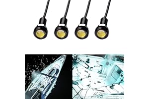 Electrely Luce di Navigazione per Barche, 4 Pezzi 12V Marine Boat Yacht Luce a LED Lampada di Prua Laterale per luci di Prua e di Poppa, luci per Kayak Luce Subacquea (Bianco)