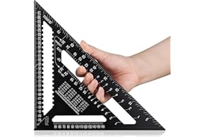 Beslands Zimmermannswinkel Winkelmesser geodreieck groß metrisch Dreieckslineal (schwarz, 300mm)