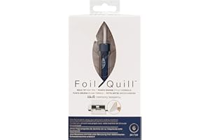 WE R MEMORY KEEPERS AMERICAN CRAFTS Pluma de Aluminio-Bolígrafo de Punta atrevida (6 Piezas) Adaptador, Cartón de Cuero, Multicolor, 1 Unidad (Paquete de 1)