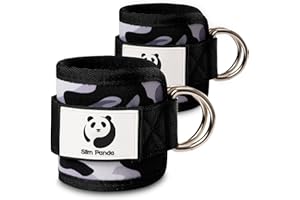 Slim Panda Ankle Strap for Cable Machine Attachments, Resistance Bands for Kickbacks, Glute Workouts, Leg Extensions, Curls, and Hip Abductors for Men and Women