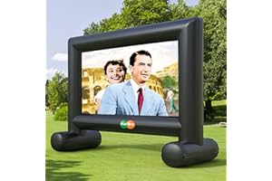 Fayelong Schermo Per Videoproiettore Per Esterni, Schermo Per Proiezione Mega Schermo Gonfiabile Con Borsa Per Il Trasporto Per Home Theater Da Interno Ed Esterno Backyard Cinema Travel (20ft)
