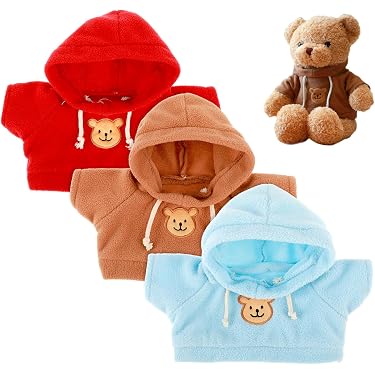 APOMOONS – Lot De 4 Vêtements Pour Ours En Peluche – Tailles 30,5 à 40,6 Cm – T-shirts Microfibre – Personnalisables – Cadeau Build-a-Bear