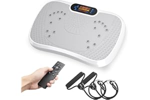 Dripex Plateforme Vibrante Oscillante Vibration Plate Puissante Exercise Machine 99 Vitesses Réglables Haut-Parleur Bluetooth Intégré Port USB Télécommande Écran LED