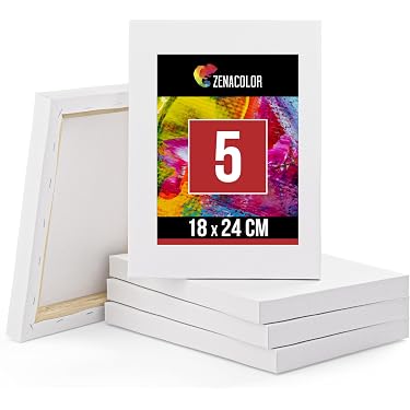 Tela Per Dipingere PRIMO Hobby & Professional - 100% Cotone, 25x35x16.5 Cm, Acid Free, Angoli In Legno