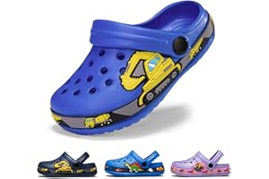 DRECAGE Unisex Kinder Clogs Pantoffeln Dinosaurier Gr.24-33 EU, Eva Gartenclogs Gummi Badeschuhe Hausschuhe für Jungen Mädchen