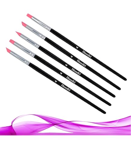 Pennelli In Silicone Per Modellare - Set Da 5 Pezzi Per Creta, Ceramica, Nail Art - Foto 8