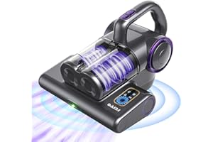 FEPPO Milbensauger für Matratzen, 16Kpa Matratzensauger mit 253,7nm UV-C-Licht, 140°F Wärme, HEPA-Filter & Ultraschall, Vielseitiger Milbenstaubsauger für Bett, Sofa, Kinderbett (Kabelgebunden, 500W)