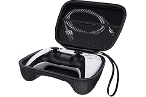 MoKo Case for PS5 Controller, Xbox Series X/S, EVA Carrying Case Game Controller Holder Heavy Duty Protective Cover Hard Shell for Sony PlayStation 5 Wireless Controller 2020, Black