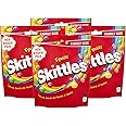 Skittles Fruits Flavoured Candy - 4 Pack Pouch, 4 x 196 g