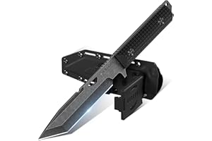 Dragon Creek Outdoor Messer Fixed Blade - Inklusive Scheide - Ideal Outdoor-Jagdmesser aus 440 Stahl, Premium Survival Messer füR Camping, Wandern, Bushcraft, MäNner Geschenk(Schwarz)