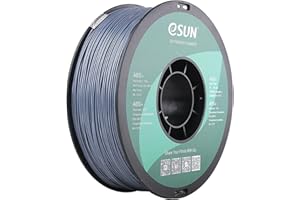 eSUN ABS+ Filament 1.75mm, Filament do drukarek 3D ABS Plus, Dokładność wymiarowa +/- 0.05mm, Szpula 1KG (2.2 LBS) Filament do drukarek 3D (Szary, 1KG)